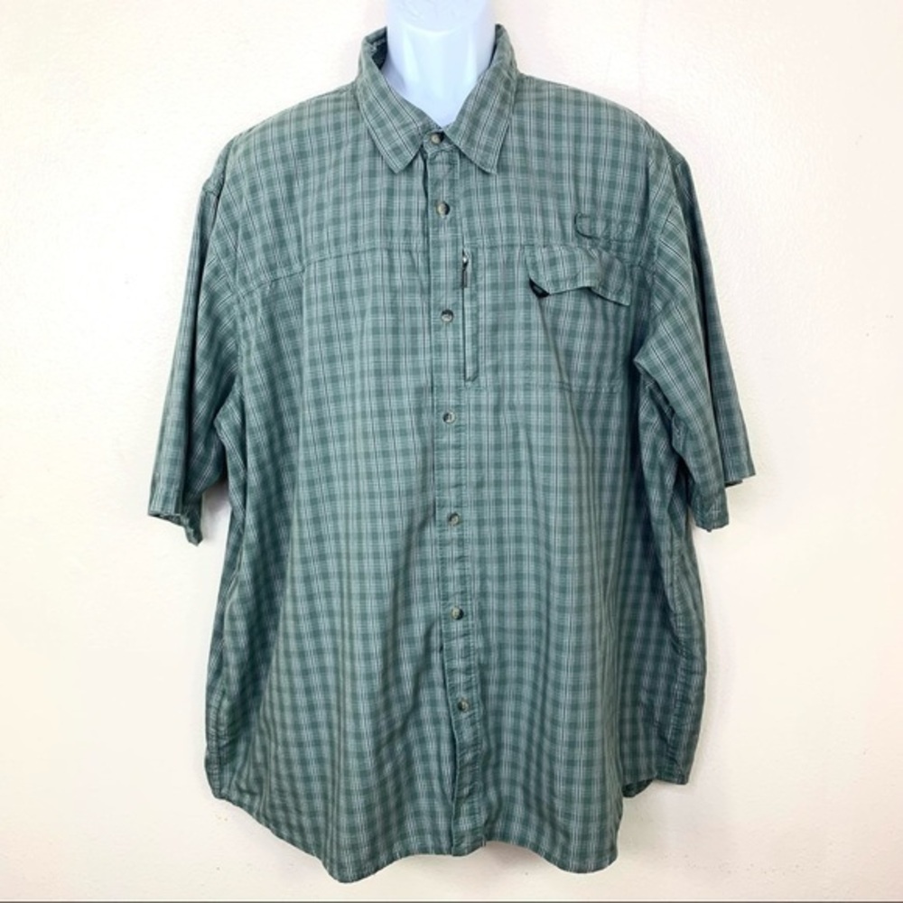 Wrangler Men’s Shirt Plaid Green Buttons Sz 3XT
